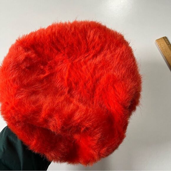 Free People ORANGE Camille Fuzzy Beret OS - Picture 8 of 9